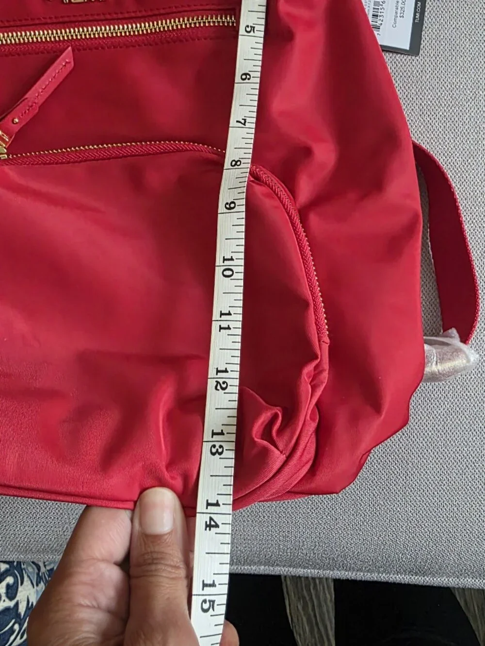 TUMI Women's Red Backpack - Stylish Everyday Carry NWT.